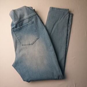 Soft Surroundings Pull-On Jeans Size PS Mid Rise Skinny Leg Light Wash Comfy